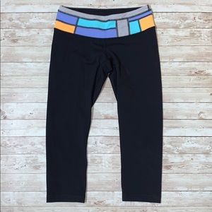 Lululemon Wunder Under Colorblock Waist Capri